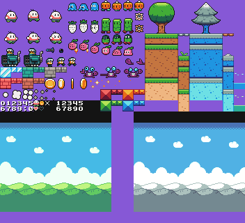 Preview of Arcade Platformer Assets