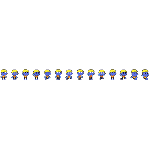 Blue Lizard Character Sprite Sheet preview