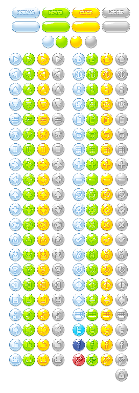 Preview of Casual Game Button Pack