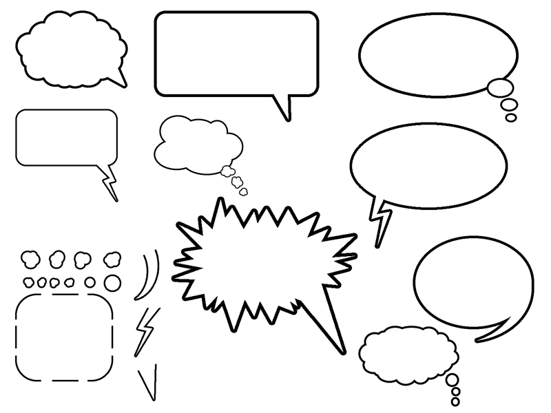 Preview of Comic speech balloons