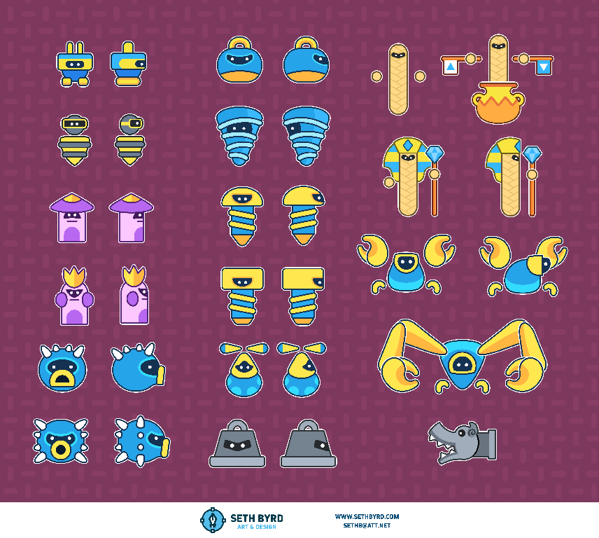 Preview of Cute characters, monsters, and game assets