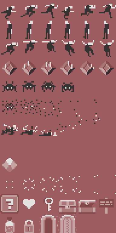 Preview of Dutone tileset objects and character
