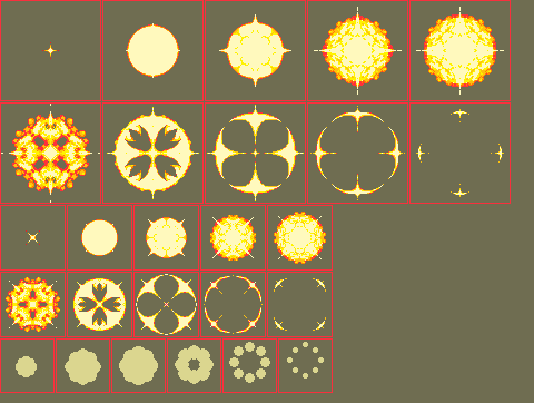 Preview of explosion animations