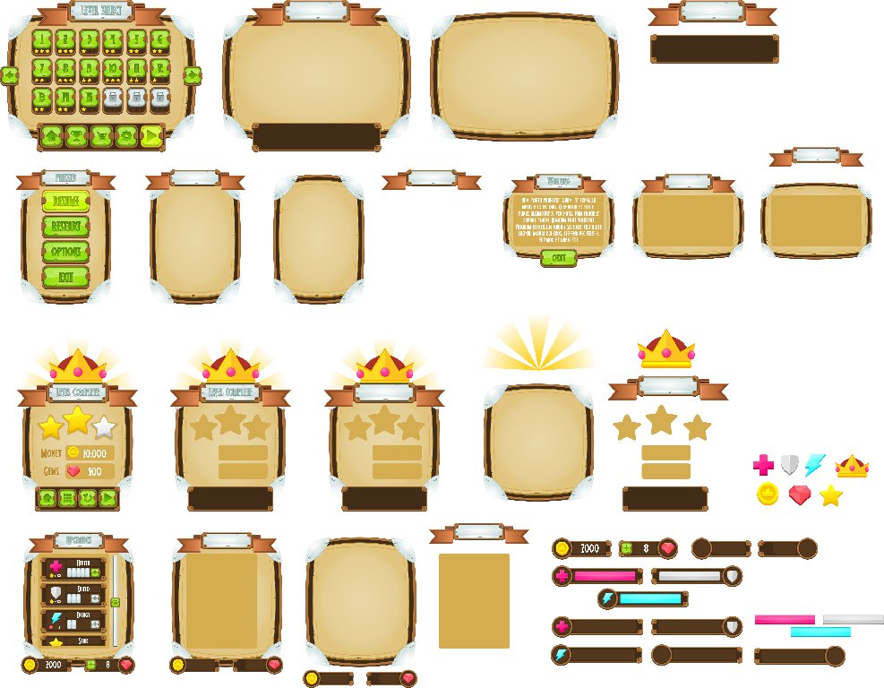 Preview of Free Fantasy Game GUI
