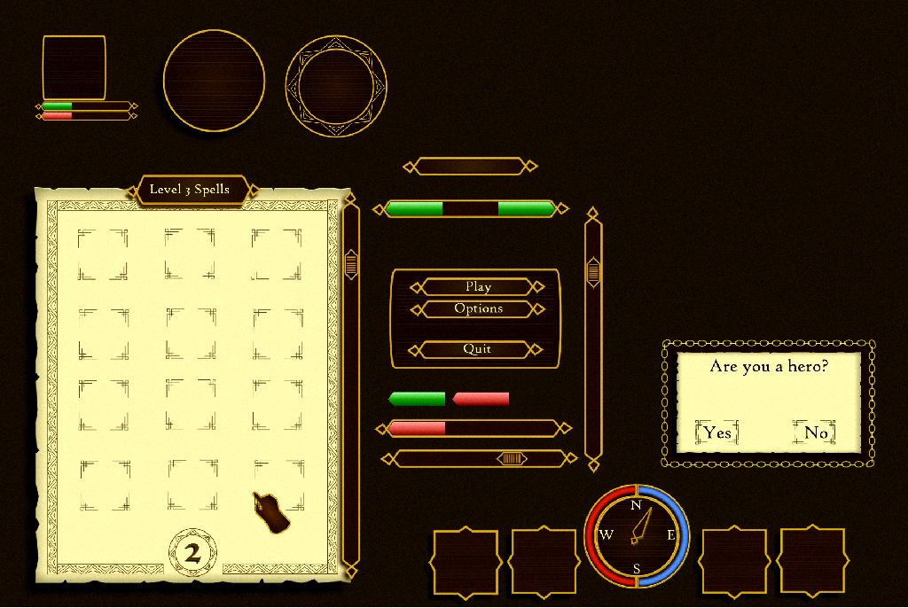 Preview of GUI elements