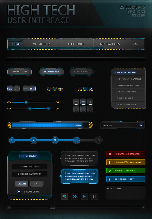 Preview of High-Tech UI
