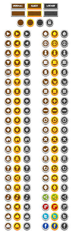 Preview of Medieval Game Button Pack