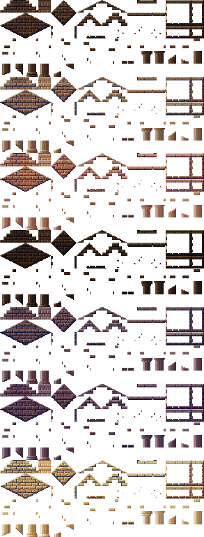 Preview of pixel art castle tileset