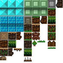 Preview of Pixel platformer tile set
