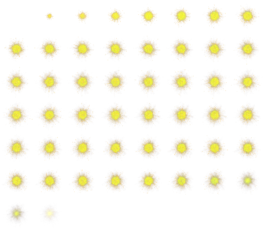 Preview of sparkling fireball effect