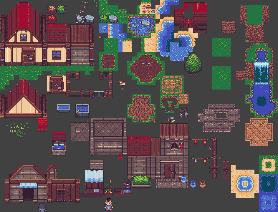 Preview of Tileset and Characters - Unfinished