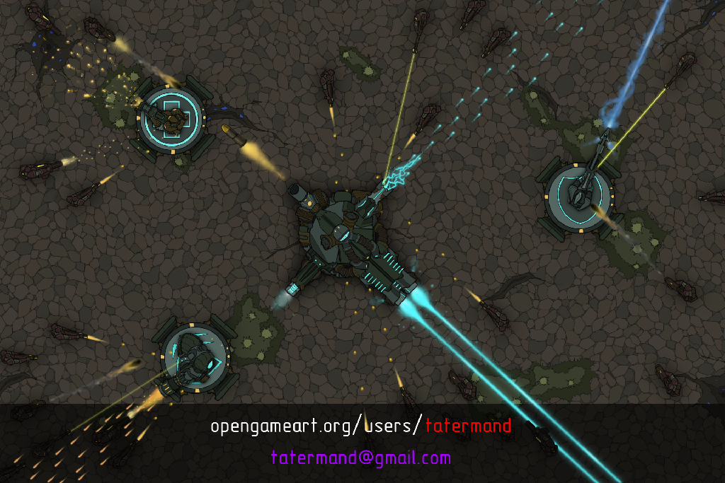 Preview of Top-Down Sci-fi Shooter/Defense Pack