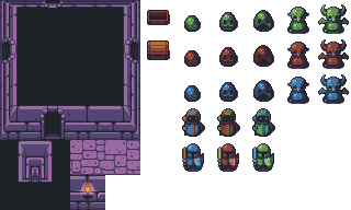 Preview of Unfinished dungeon tileset