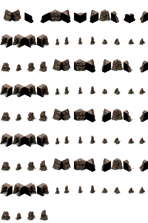 Preview of updated grassland tileset (stylized)